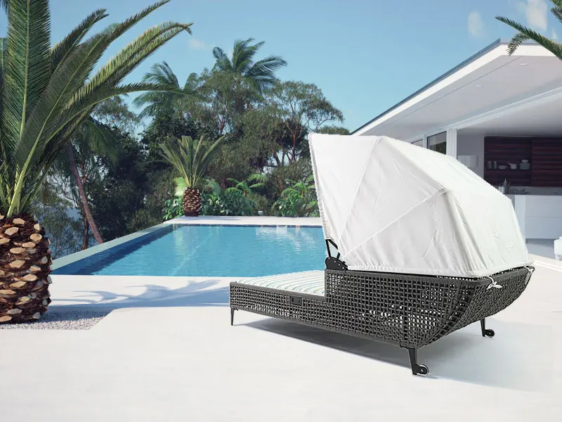 Genval Daybed by Ratana with Sunbrella Canopy